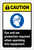 Caution: Eye and Ear Protection Required When Operating Equipment ANSI Portrait - Label