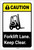 Caution: Forklift Lane Keep Clear ANSI Portrait - Label