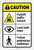 Caution: Forklift Traffic Hazard Look Both Ways Follow Walkways ANSI Landscape - Label