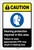 Caution: Hearing Protection Required In Area Wear PPE ANSI Portrait - Label
