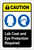 Caution: Lab Coat And Eye Protection Required ANSI Portrait - Label