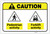 Caution: Pedestrian Activity Forklift Activity ANSI Landscape - Label