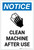 Notice: Clean Machine After Use with Icon Portrait - Label