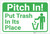 Pitch In Put Trash In Its Place with Icon Landscape - Label