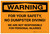 Warning: For Your Safety No Dumpster Diving - Label