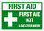 First Aid Kit Label
