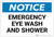 Notice: Emergency Eye Wash and Shower - Label