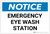 Notice: Emergency Eyewash Station - Label