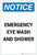 Notice: Emergency Eye Wash and Shower Portrait - Label