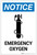 Notice: Emergency Oxygen with Icon Portrait - Label