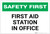 Safety First: First Aid Station in Office - Label