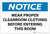 Notice: Wear Proper Cleanroom Clothing Before Entering this Room - Label