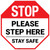 STOP: Please Step Here Stay Safe Stop - Floor Sign