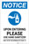 Notice: Upon Entering Please Use Hand Sanitizer Portrait - Label