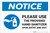 Notice: Please Use Provided Sanitizer Upon Entry and Exit with Icon Landscape - Label