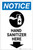 Notice: Hand Sanitizer Here Down Arrow with Icon Portrait - Label