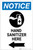 Notice: Hand Sanitizer Here Left Arrow with Icon Portrait - Label