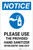 Notice: Please Use Provided Sanitizer Upon Entry and Exit with Icon Portrait - Label
