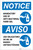 Notice: Mandatory Use Of Anti-Bacterial Hand Gel Bilingual With Icon Portrait - Label