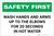 Safety First: Wash Hands Safety Landscape - Label