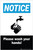Notice: Please Wash Your Hands - Label