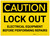 Caution: Lock Out Electrical Equipment Before Performing Repairs - Label