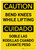 Caution: Bend Knees While Lifting Bilingual (Spanish) - Label