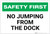 Safety First: No Jumping From the Dock - Label