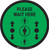 Please Wait Here With Social Distance Dots Green - Circular - Floor Sign