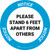 Notice: Please Stand 6 Feet Apart From Others - Circular - Floor Sign