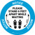 Notice: Please Stand 6 Feet Apart While Waiting Shoe Prints - Circular - Floor Sign