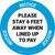 Notice: Please Stay 6 Ft Away When Lined Up To Pay - Circular - Floor Sign