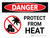 Danger: Protect From Heat Landscape - Wall Sign