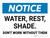 Notice: Water Rest Shade Don't Work Without Them Landscape - Wall Sign