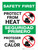 Safety First: Protect From Heat Bilingual Portrait - Wall Sign