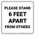 Please Stand 6 Feet Apart From Others Square