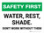 Safety First: Water Rest Shade Don't Work Without Them Landscape - Wall Sign