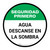 Safety First: Water Rest Shade Spanish Round - Floor Sign