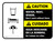 Caution: Water Rest Shade Don't Work Without Them Bilingual Rectangular - Floor Sign