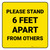 Please Stand 6 Feet Apart From Others Yellow Square