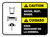Caution: Water Rest Shade Bilingual Rectangular - Floor Sign