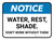 Notice: Water Rest Shade Don't Work Without Them Rectangular - Floor Sign