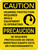 Caution: Hearing Protection Required While Equipment Is Operating Bilingual Portrait - Wall Sign