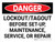 Danger: Lockout Tagout Before Set-Up, Maintenance, Service, Or Repair Landscape - Wall Sign