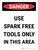 Danger: Use Spark Free Tools Only In This Area Portrait - Wall Sign