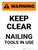 Warning: Keep Clear Nailing Tool In Use Portrait - Wall Sign