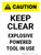 Caution: Keep Clear Explosive Powered Tool In Use Portrait - Wall Sign