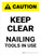 Caution: Keep Clear Nailing Tool In Use Portrait - Wall Sign