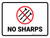 No Sharps Landscape - Wall Sign