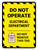 Do Not Operate Electrical Department Portrait - Wall Sign